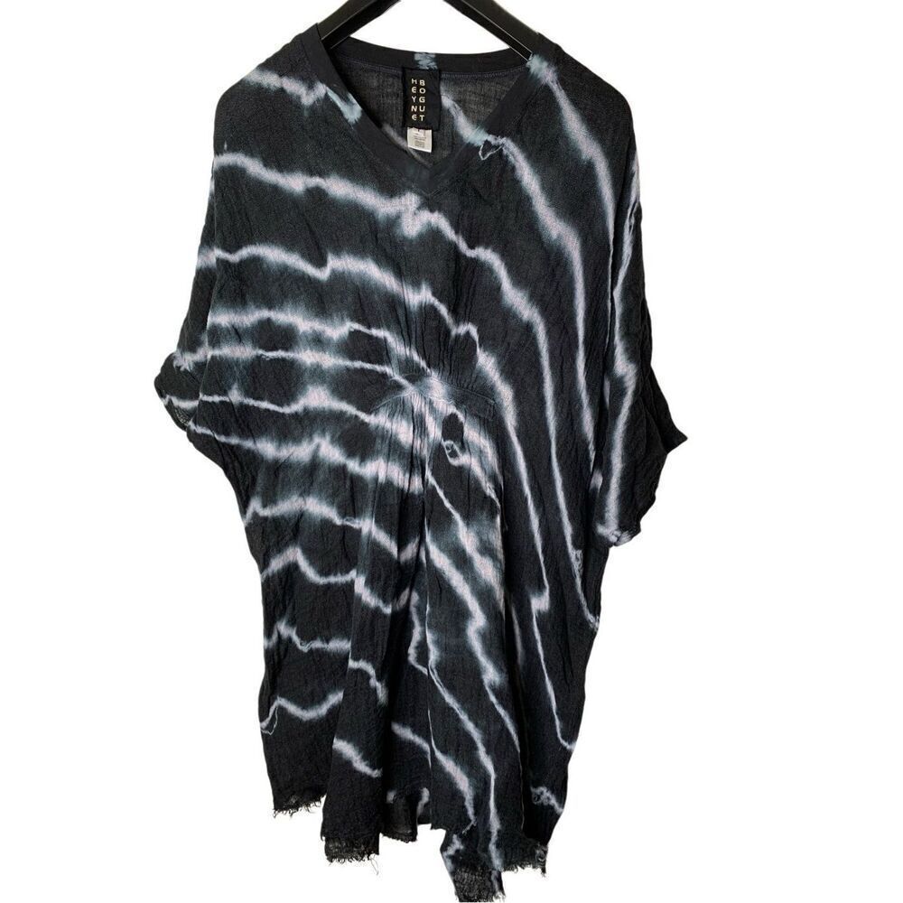 Heyne Bogut Lagenlook hand dyed tie dye oversized blouse women's size 1
